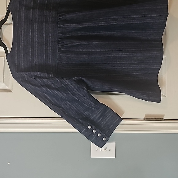 Navy Blue Blazer Business Casual Office Wear Elegant Wear - Picture 10 of 15